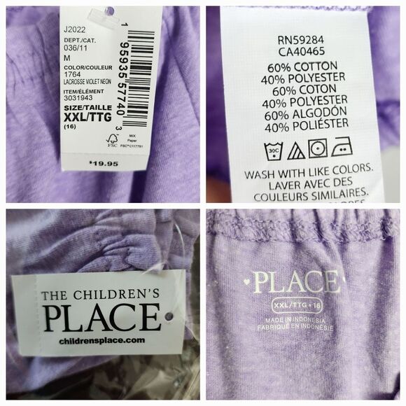 The Children's Place Violet Short Sleeve Off Shoulder Top Girls Size XXL (16) - Picture 2 of 16